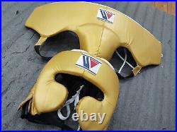 Winning Boxing Set, Golden, Medium size. Pure A+ Leather quality. Fighting, MMA