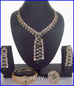 Women Jewellery Designer Set with 18 kt / 24 Kt Pure Gold Plated Rhodium Polish