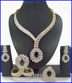Women Jewellery Designer Set with 18 kt / 24 Kt Pure Gold Plated Rhodium Polish