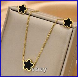 Women's Necklace Earrings Set Flower Retro Gold Pendant 14k Yellow Gold Plated