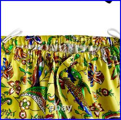 Womens Girls 100% Mulberry Silk Long Pajama Set Sleep Shirt & Pants Floral Print