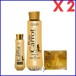 X2 Pure Carrot Gold Lightening (Lotion, Serum & Soap) 3pc Set