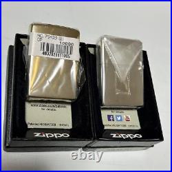 Zippo Zippo Pure Gold Plated 15 Micron Set of 2 New Unused